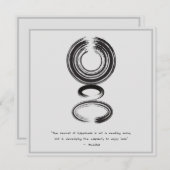 禅引用文：知恵と瞑想 招待状 (正面/裏面)