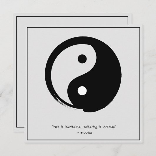 禅引用文：知恵と瞑想 招待状 (正面/裏面)