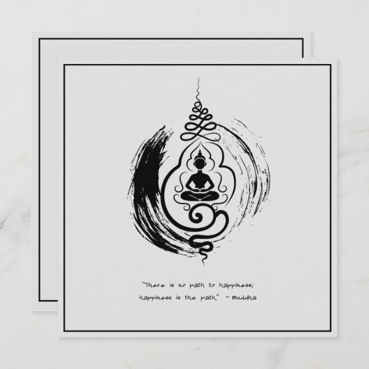 禅引用文：知恵と瞑想 招待状 (正面/裏面)