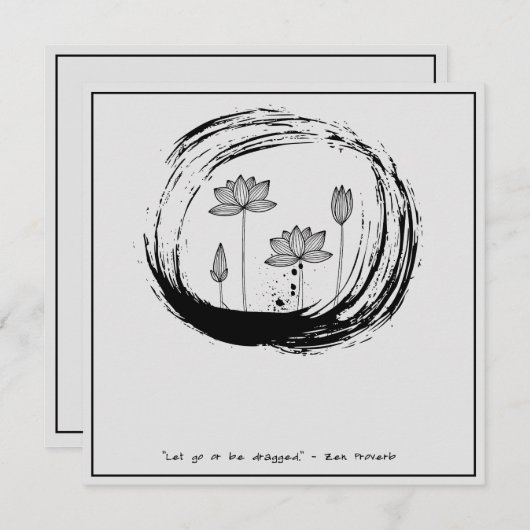 禅引用文：知恵と瞑想 招待状 (正面/裏面)