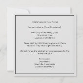 禅引用文：知恵と瞑想 招待状 (裏面)