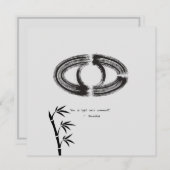 禅引用文：知恵と瞑想 招待状 (正面/裏面)