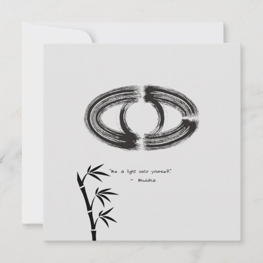 禅引用文：知恵と瞑想 招待状 (正面)