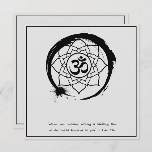 禅引用文：知恵と瞑想 招待状 (正面/裏面)