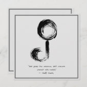 禅引用文：知恵と瞑想 招待状 (正面/裏面)