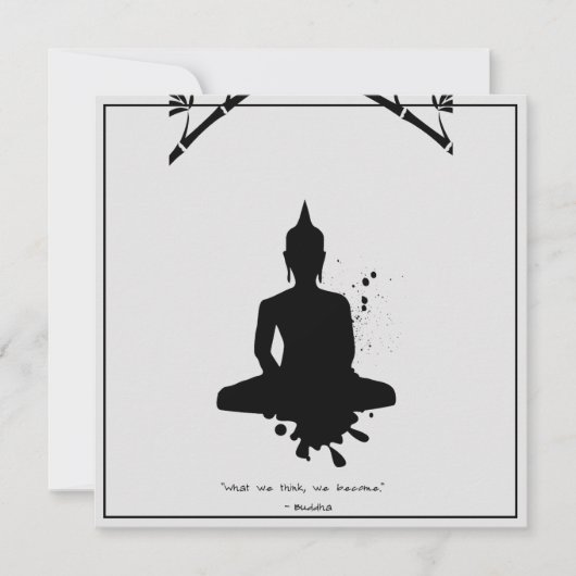 禅引用文：知恵と瞑想 招待状 (正面)