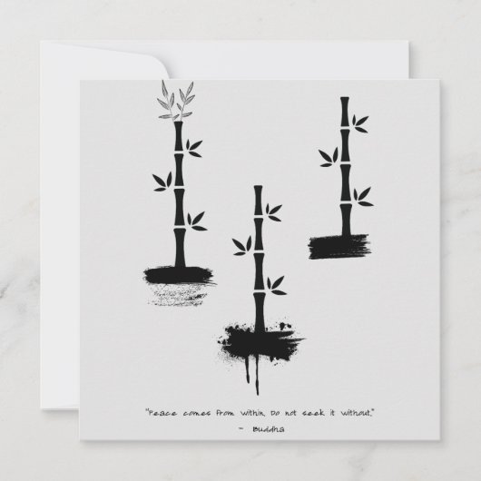 禅引用文：知恵と瞑想 招待状 (正面)