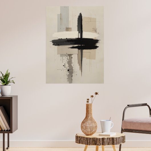 禅日本のミニマルのポスター落ち着いたモダン壁 ポスター (リビング3)