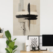 禅日本のミニマルのポスター落ち着いたモダン壁 ポスター (ホームオフィス)