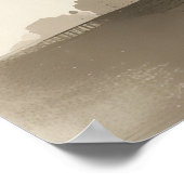 禅日本のミニマルのポスターCalmモダン ポスター (角)