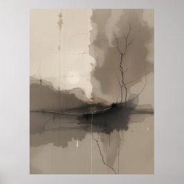 禅日本のミニマルのポスターCalmモダン ポスター