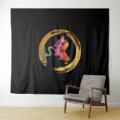 禅日本の盆栽サークルエンソアジアン タペストリー (インサイチュ(横))