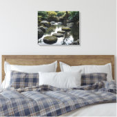 禅日本の石の池 キャンバスプリント (インサイチュ (寝室))