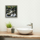 禅日本の石の池 キャンバスプリント