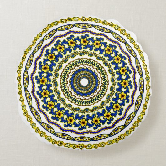 禅枕，瞑想のためのクッション ラウンドクッション (正面)