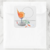 禅水色の鳥の芸術 スクエアシール (バッグ)