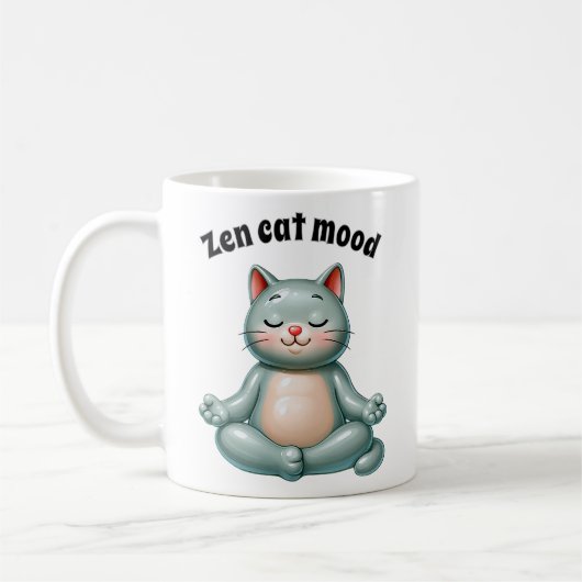 禅猫の気分 コーヒーマグカップ (左)