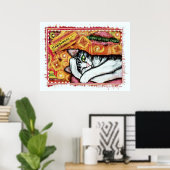 禅猫アートポスター ポスター (ホームオフィス)