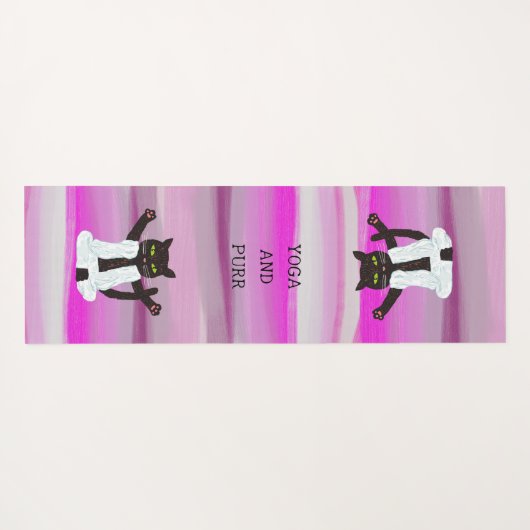 禅猫ヨガ瞑想は中間の枕 ヨガマット (裏面(横))