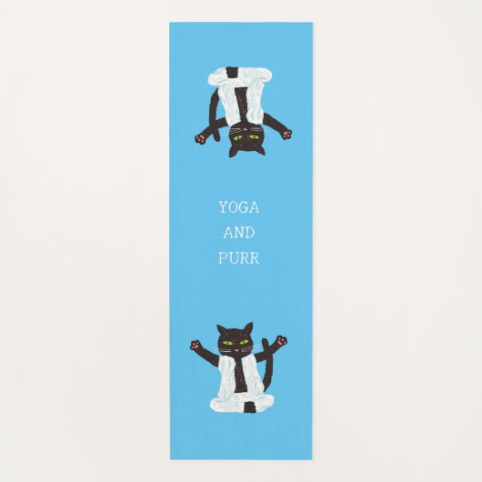 禅猫ヨガ瞑想は中間の枕 ヨガマット (正面)