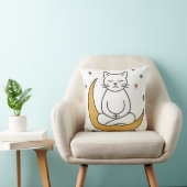 禅猫瞑想アート クッション (椅子)