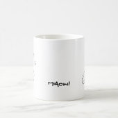 禅白い猫のマグ コーヒーマグカップ (中央)
