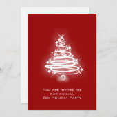禅白熱［赤熱］光を放つクリスマスツリー 招待状 (正面/裏面)