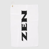 禅白黒ゴルフタオル ゴルフタオル (正面)