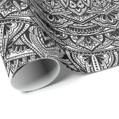 禅白黒マンダラ ラッピングペーパー (ロールコーナー)