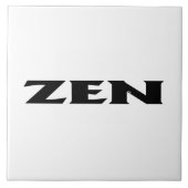 禅白黒大瓦 タイル (正面)