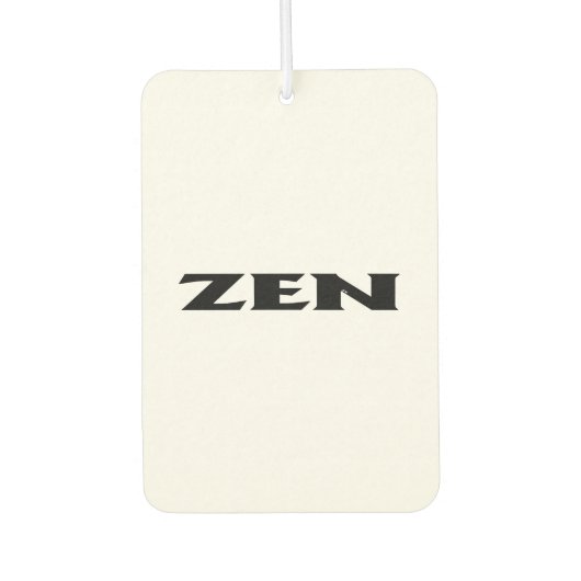 禅白黒車の空気清浄機 カーエアーフレッシュナー (正面)