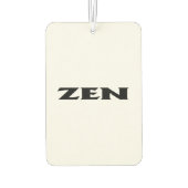 禅白黒車の空気清浄機 カーエアーフレッシュナー (裏面)