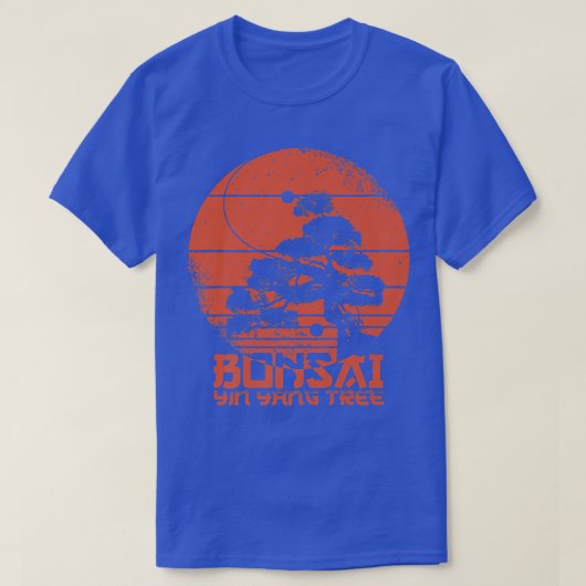 禅盆栽ツリー陰陽ジャパン Tシャツ (デザイン正面)