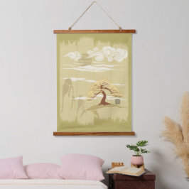 禅盆栽 吊り下げ型タペストリー