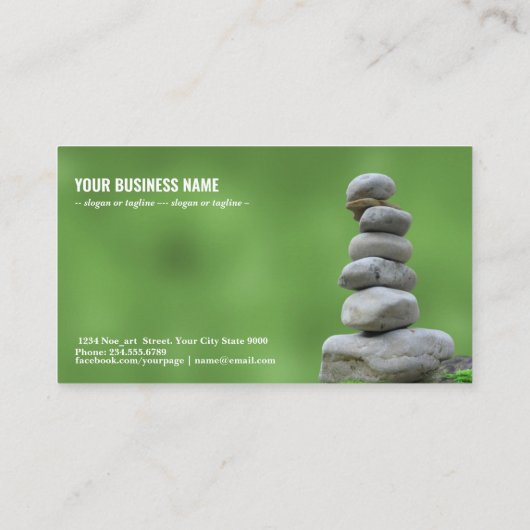 禅石積み 名刺 (裏面)