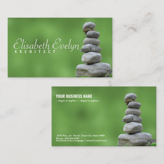 禅石積み 名刺 (正面/裏面)