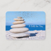 禅石,海,紙吹雪,スパ,マッサージ 割引カード (正面)