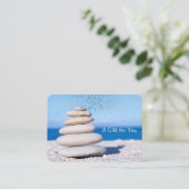 禅石,海,紙吹雪,スパ,マッサージ 割引カード (スタンド正面)