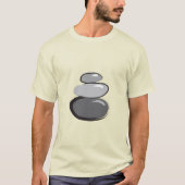 禅積み上げ石スケッチ Tシャツ (正面)