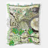 禅竹とパンダの毛布 フリースブランケット (正面)