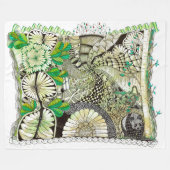 禅竹とパンダの毛布 フリースブランケット (正面(横))