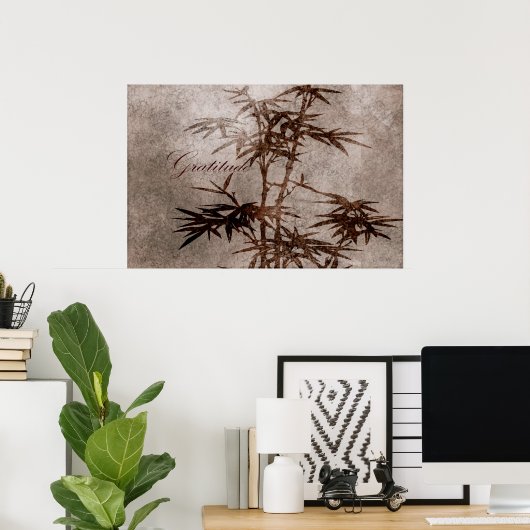 禅竹の感謝 ポスター (ホームオフィス)