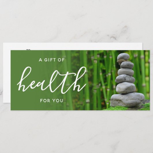 禅竹カイロプラクティック気にギフト証書 (正面/裏面)