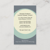 禅竹マッサージセラピー名刺 – グレー 名刺 (裏面)