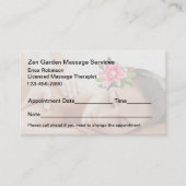 禅美しいマッサージサービスアポイントメントカード 予約カード (正面)
