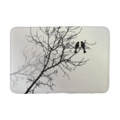 禅自然風景白黒ツリーのシルエット バスマット (正面)