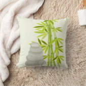 禅色と竹 クッション (ブランケット)