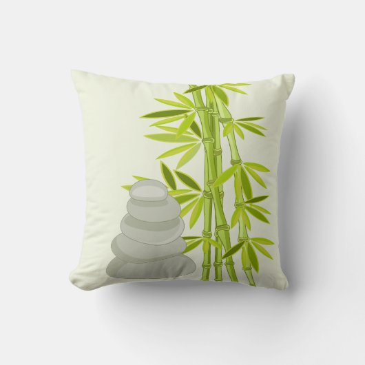 禅色と竹 クッション (正面)