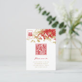 禅葉竹の二重中国の幸結婚せ プレイスカード (スタンド正面)