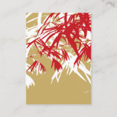 禅葉竹の二重中国の幸結婚せ プレイスカード (裏面)